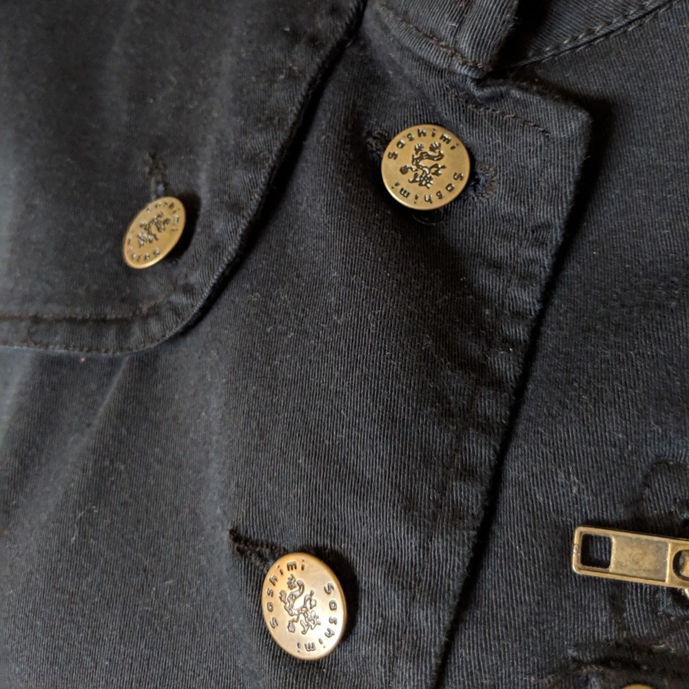 Sashimi Black Button Down Business Jacket - Picture 6 of 8